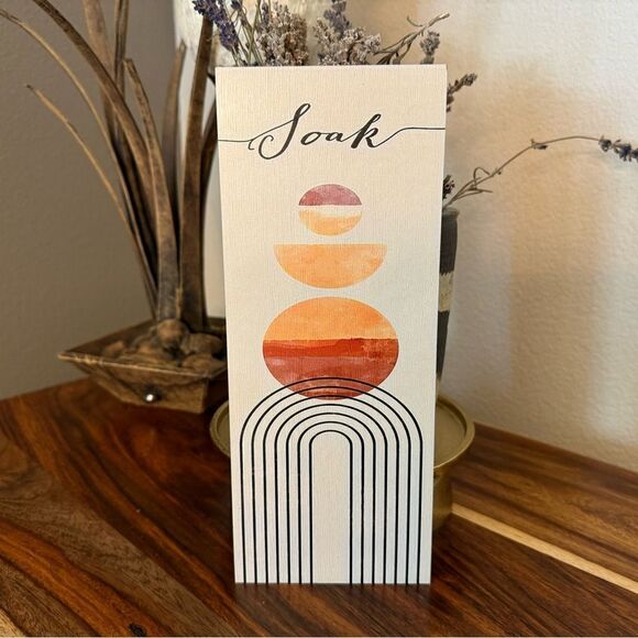 Wood Sign Home Decor Boho Decor Painted Sign for Home Encouragment Gift for Her - Picture 1 of 2